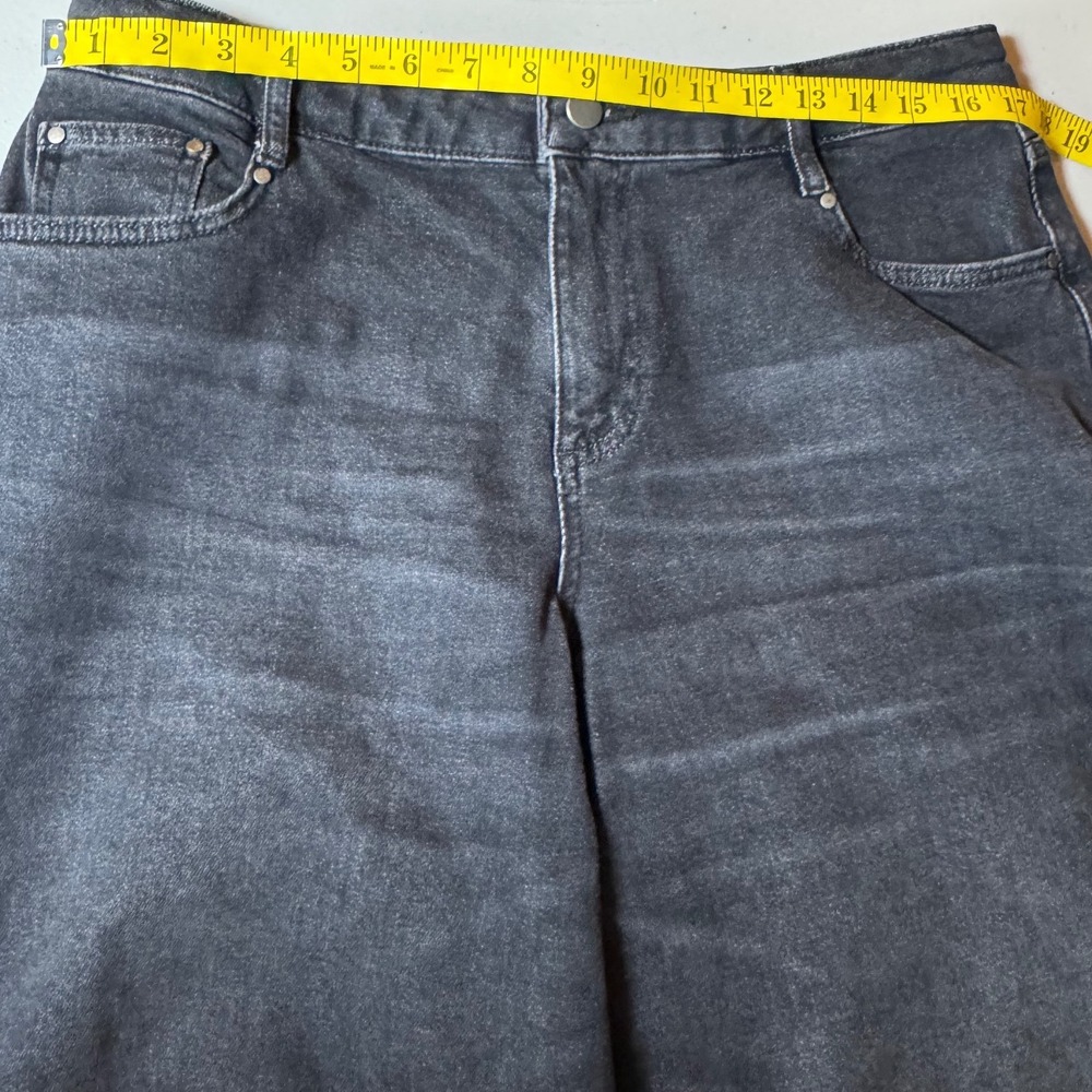 Boden Wide Leg Jeans Womens 8R Black Denim High Rise Relaxed Minimalist Classic - Picture 5 of 8